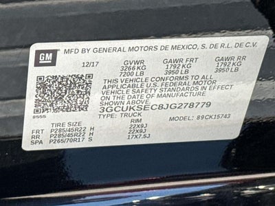 2018 Chevrolet Silverado 1500 LTZ 2LZ