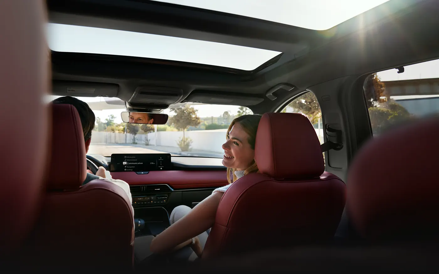 Friends riding in the 2-row 2027 Mazda CX-90 | Cavalier Mazda in Chesapeake VA