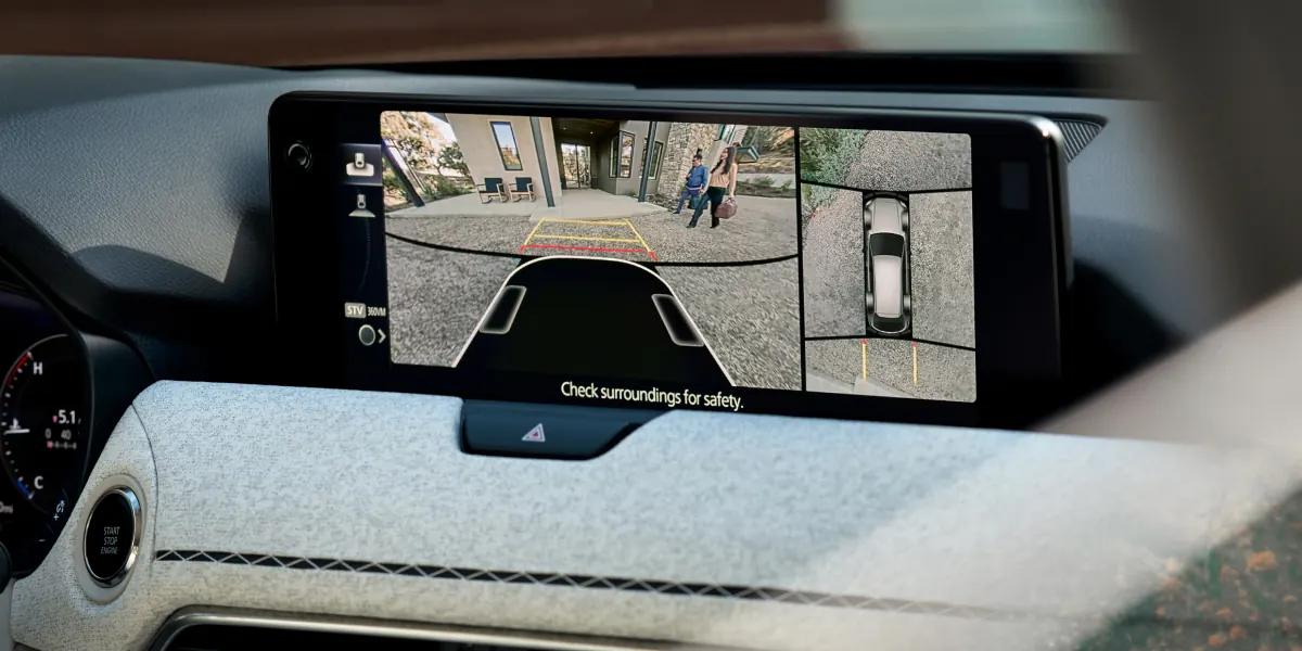 2027 Mazda CX-90 360° View Monitor on the center display | Cavalier Mazda in Chesapeake VA